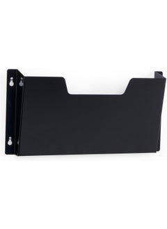 Displays2go Set of 10 Single Pocket Wall File Holds Medical Chart  Black Metal Chart Holder for Door Letter Size Single Wall File Hardware Included  Black WFP01BLK