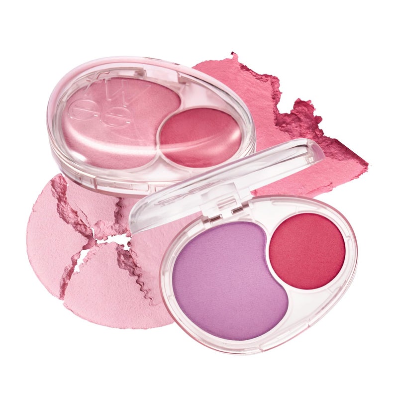 fwee Mellow Dual Blush PK02 Fall In Highkey Dual Color Jelly Texture 12 Colors Longwear Longlasting 72g