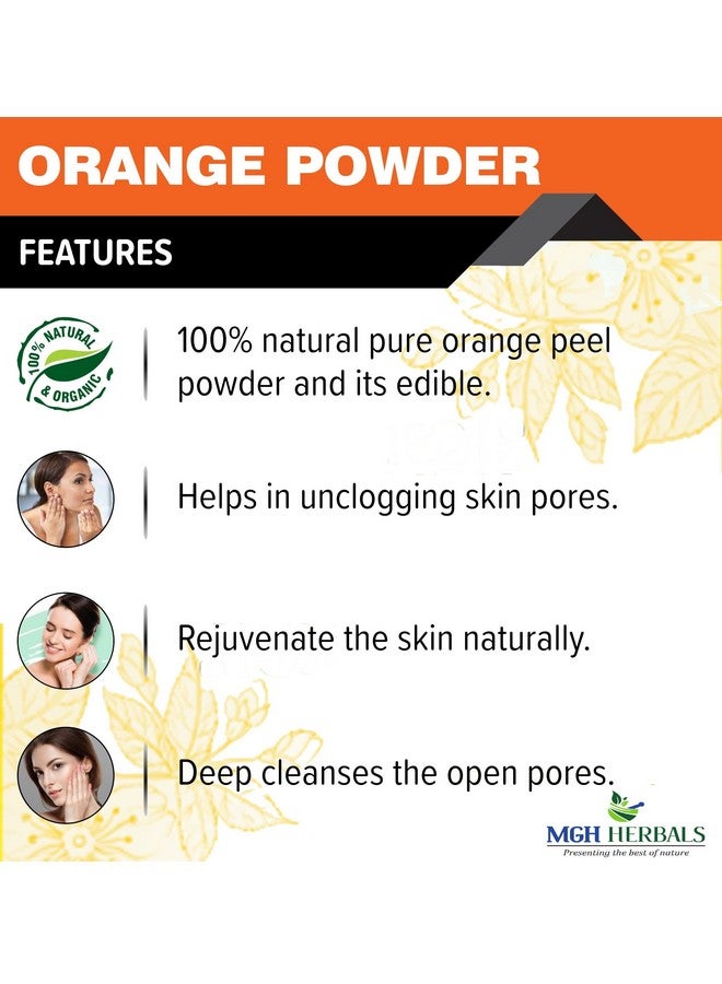 MGH Herbals Orange Peel Powder For Skin And Face (200 Grams) | 100% Natural, Preservative-Free, No Chemcial  - Image 2