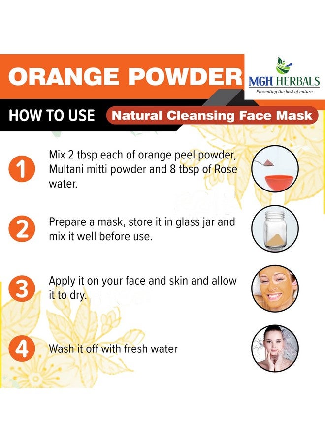 MGH Herbals Orange Peel Powder For Skin And Face (200 Grams) | 100% Natural, Preservative-Free, No Chemcial  - Image 5