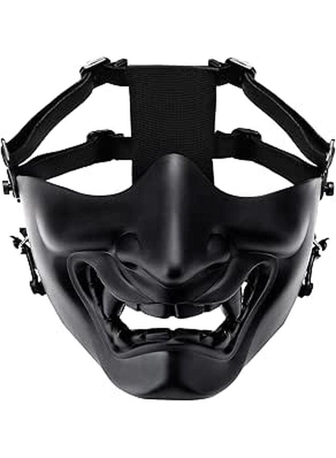 Tactical Half Face Mask for Airsoft Outdoor Gaming Protective Gear Black - Image 1