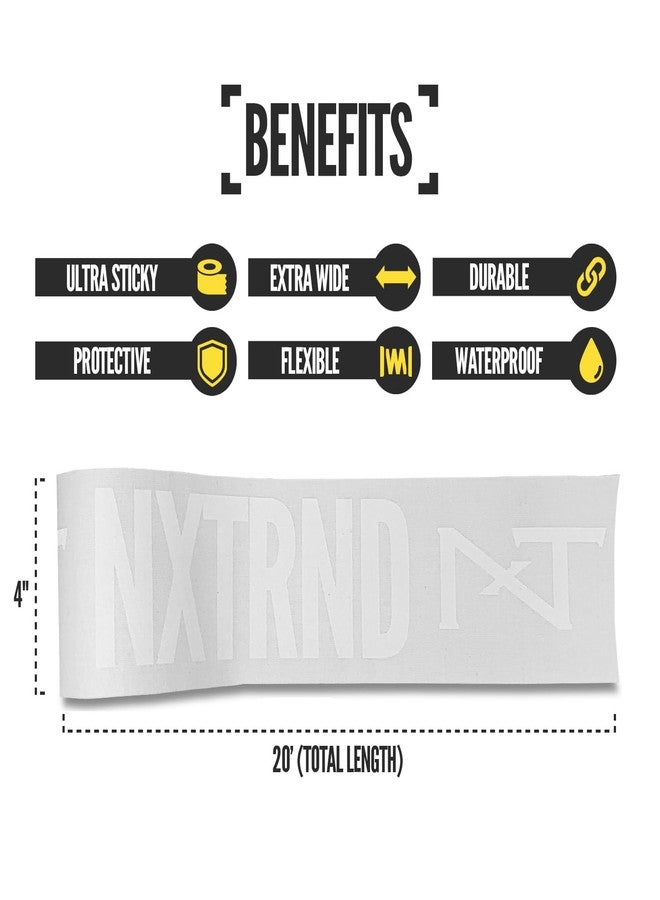 NXT NXTRND Nxtrnd TRF Turf Tape Football, Extra Wide Kinesiology Tape, Protects from Turf Burn (White) - Image 2