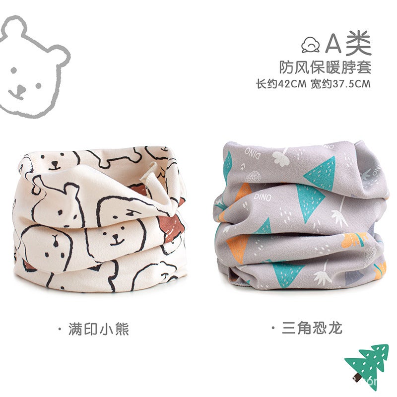 Baby Scarf Children'S Scarf Baby Autumn Pure Cotton Boys And Girls Windproof Earmuffs Head Collar - Image 1