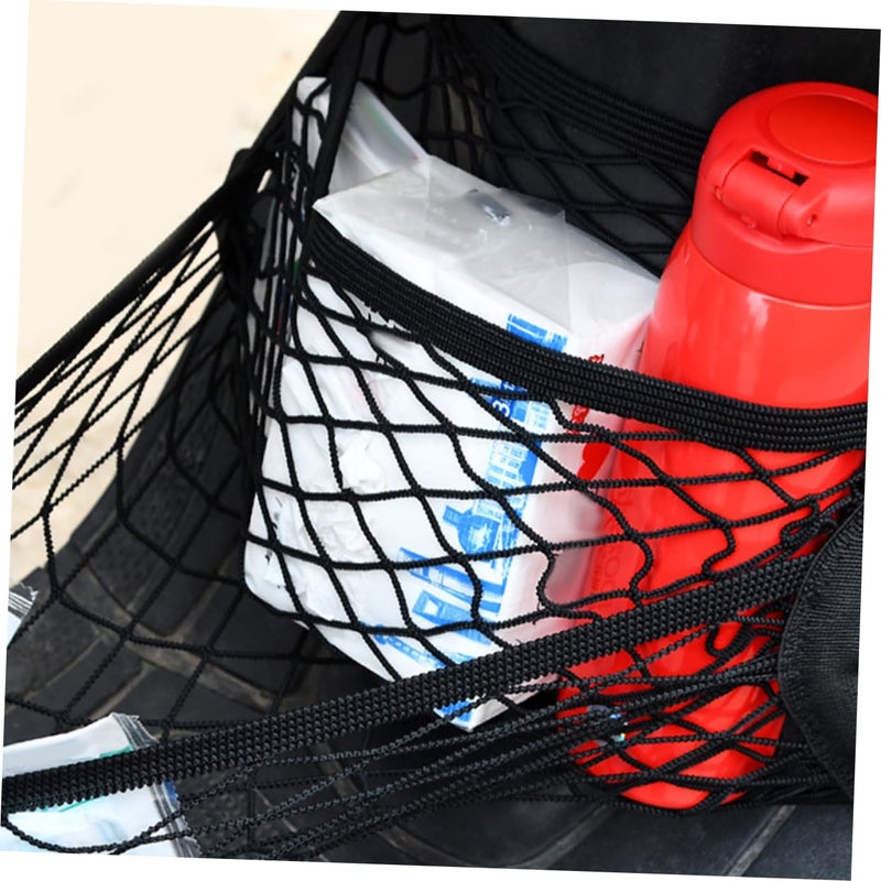 Elastic Storage Mesh Bag For Electric Bike Front Basket Dual Cargo Netting Organizer - Image 5