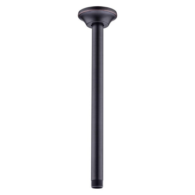 12 INCH CEILING MOUNT RAIN SHOWER HEAD ARM AND FLANGE OIL RUBBED BRONZE
