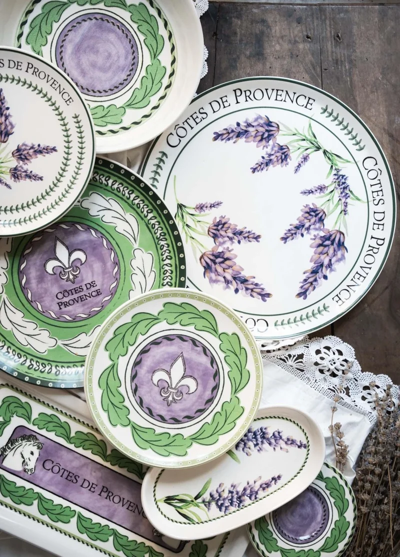 THE MIA Provence Tea Plate Set of 6 13 cm
