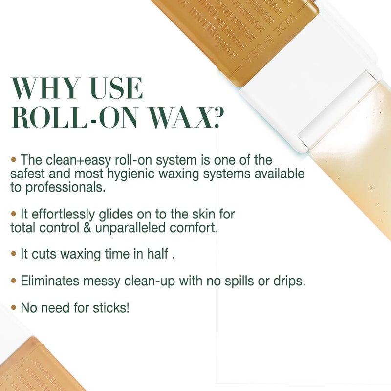 Clean + Easy Large (Leg) Sensitive Roll-On Wax Refill, For Hygienic Facial And Body Hair Removal Treatment, Great for Sensitive Skin, Ideal for All Skin and Hair Types, 3-Pack - Image 5