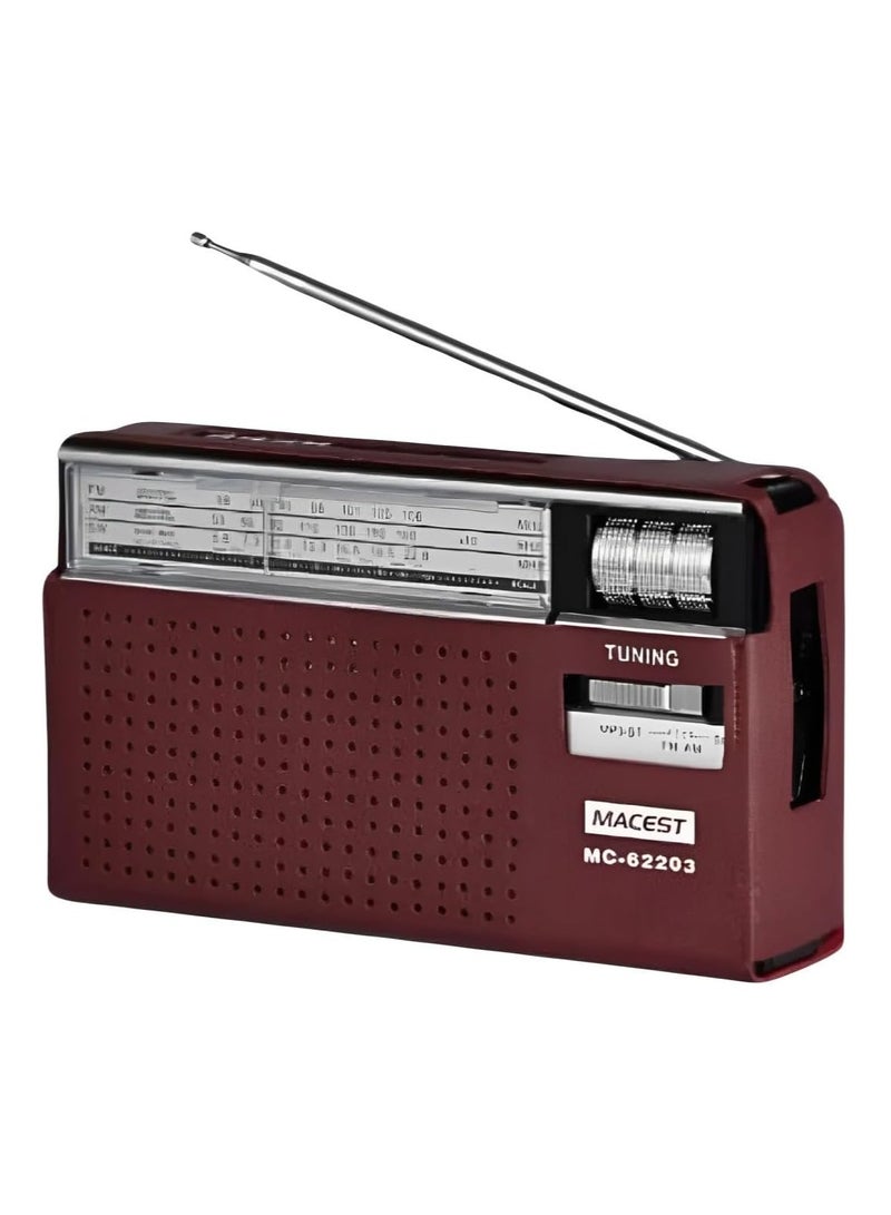 Macest Classic portable radio with Bluetooth and USB support, MC-62203