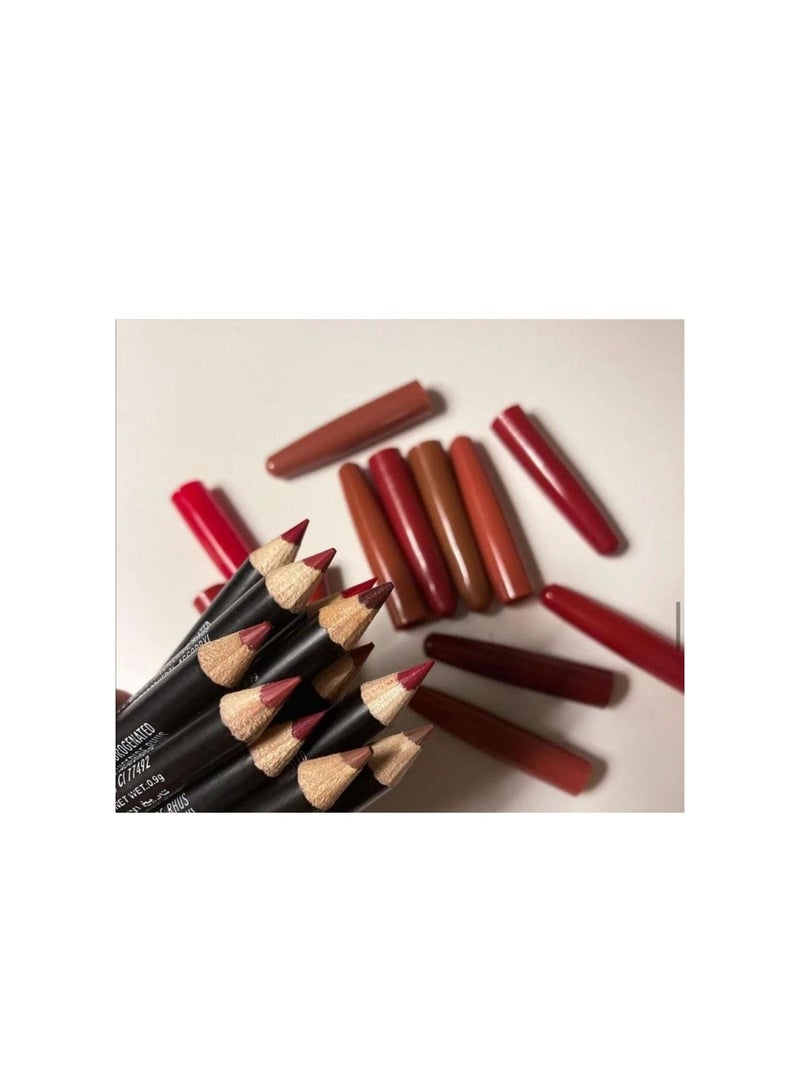 Generic Lip liner set consisting of 12 multi-colored pieces 