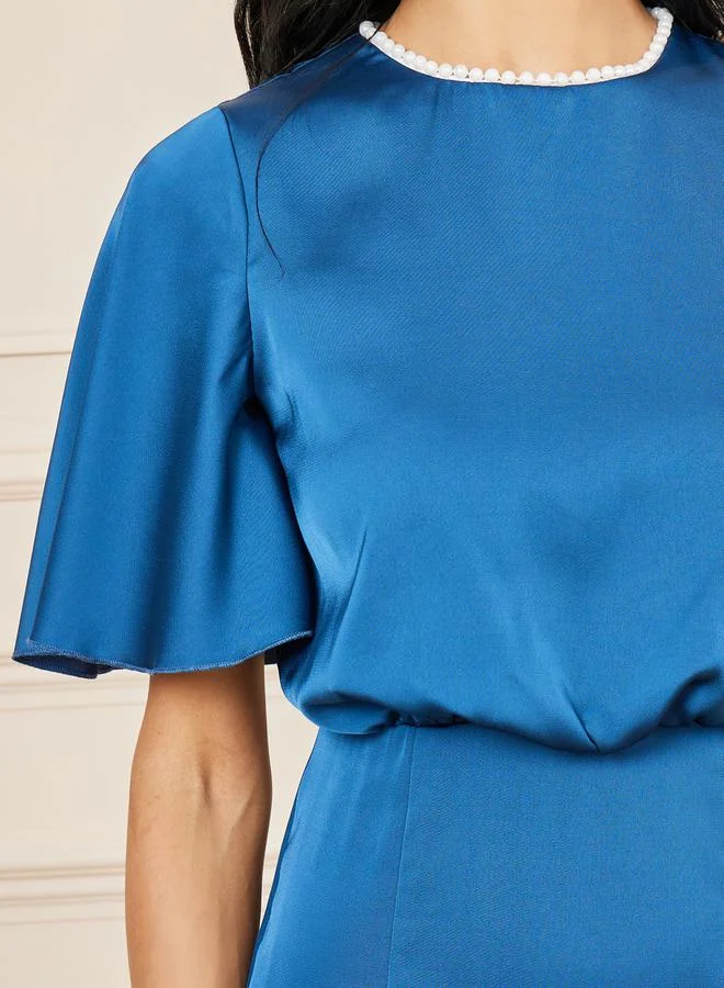 Styli Satin Asymmetric Dress