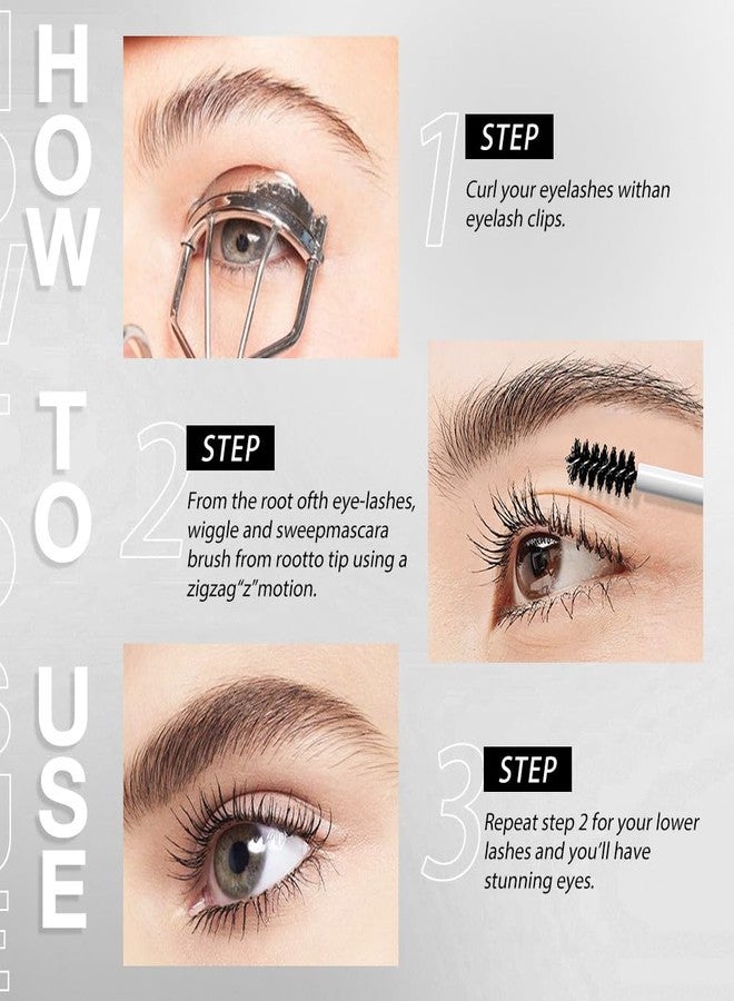 AMY'S DIARY Waterproof White Eye lash Mawhitescara Long lasting Charming Voluminous Cruelty Free Vegan Eye Makeup (White) - Image 5