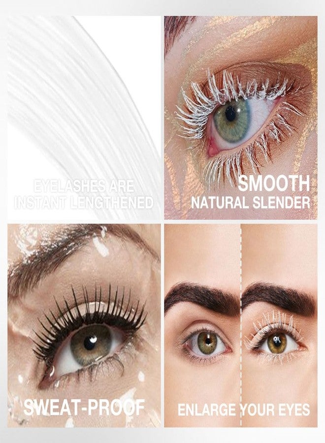 AMY'S DIARY Waterproof White Eye lash Mawhitescara Long lasting Charming Voluminous Cruelty Free Vegan Eye Makeup (White) - Image 4