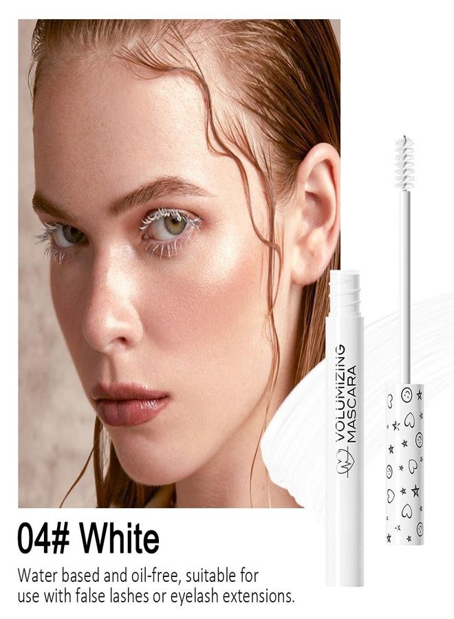 AMY'S DIARY Waterproof White Eye lash Mawhitescara Long lasting Charming Voluminous Cruelty Free Vegan Eye Makeup (White) - Image 2