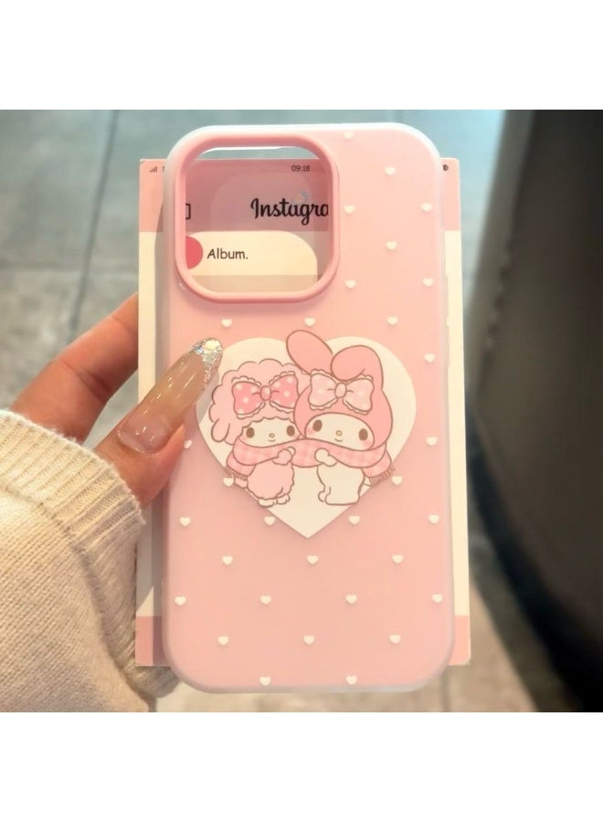 NIBEMINENT White Heart Melody Protective TPU Case Cover For iPhone 16 Pro Max - Image 3