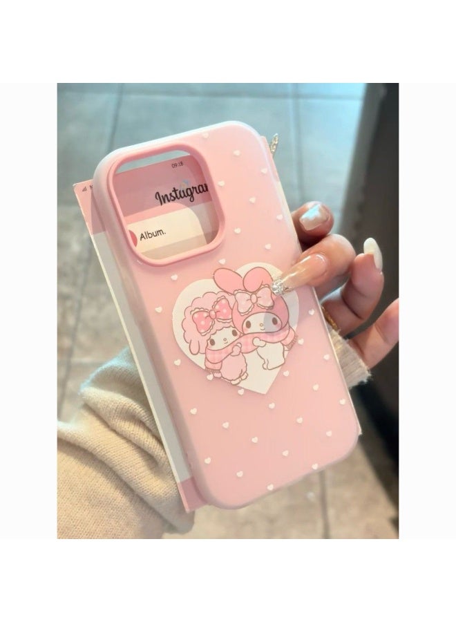 NIBEMINENT White Heart Melody Protective TPU Case Cover For iPhone 16 Pro Max - Image 2