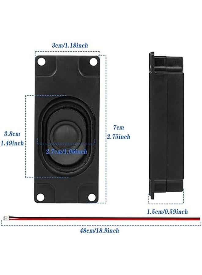 erorex Wired Speaker Mini Loundspeaker Micro Narrator 3 Watt 4 Ohm Speakers For Small Electronic Projects Advertising Machines Lcd Tv Monitors Black 4Pack  - Image 5