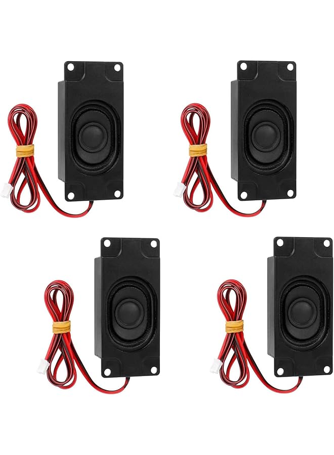 erorex Wired Speaker Mini Loundspeaker Micro Narrator 3 Watt 4 Ohm Speakers For Small Electronic Projects Advertising Machines Lcd Tv Monitors Black 4Pack  - Image 1