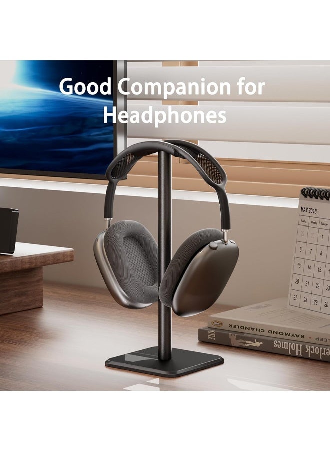 Headphone Stand - Headset Stand with Aluminum Hanger, Headphone Holder for AirPods Max, Sony, Bose, Beats and More (Black) - Image 4