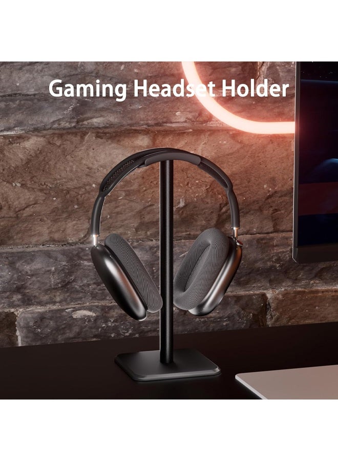 Headphone Stand - Headset Stand with Aluminum Hanger, Headphone Holder for AirPods Max, Sony, Bose, Beats and More (Black) - Image 5
