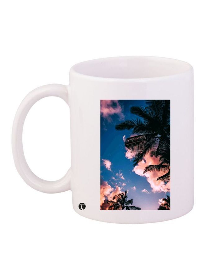 RKN Nature Printed Coffee Mug White/Pink/Blue 11ounce - Image 2
