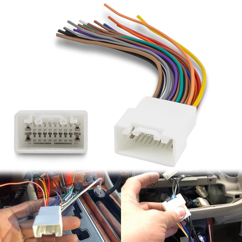 Bedalio Radio Wiring Harness for 2001-2007 Toyota Highlander 2002-2006 Camry Lexus ES 330 2002-2006, 20-Pin Wire Connector Install Aftermarket Stereo Head Unit - Image 1