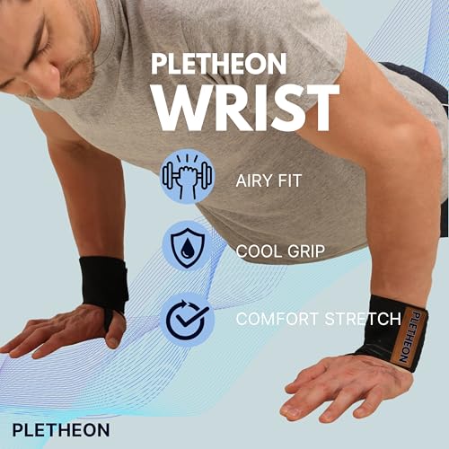 PLETHEON Wrist Support Band for Gym, Workout & Weightlifting | Adjustable Wrist Strap for Men & Women | Pain Relief & Wrist Stability for Fitness & Sports (VENTILATED BLACK) - Image 5