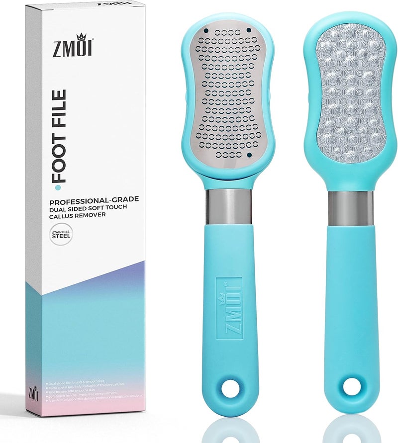 ZMOI Premium Foot File  2in1 Callus Remover for Feet with Dead Skin Storage  for Dry Cracked Heels Hard Skin  HighGrade Stainless Steel Foot Scraper  1 Count