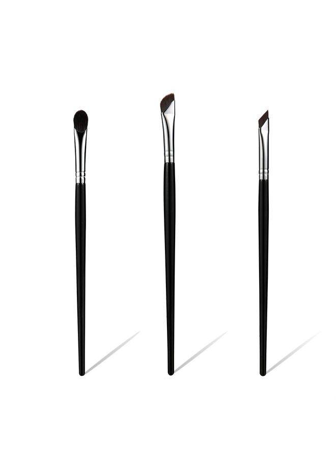 KINBOM 3pcs Eyeliner Brush Kit, Flat Thin Beveled Sickle Brush Concealer Brush Angled Eyebrow Brush Curved Brush for Gel Liquid Precision Eyeliner Eyebrows Makeup - Image 1