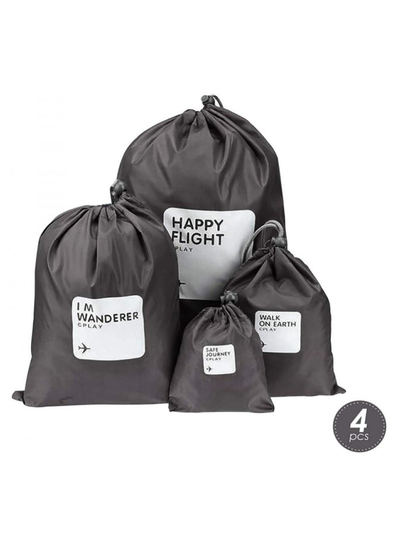AIWANTO 4-Piece Waterproof Drawstring Storage Bags - Image 1