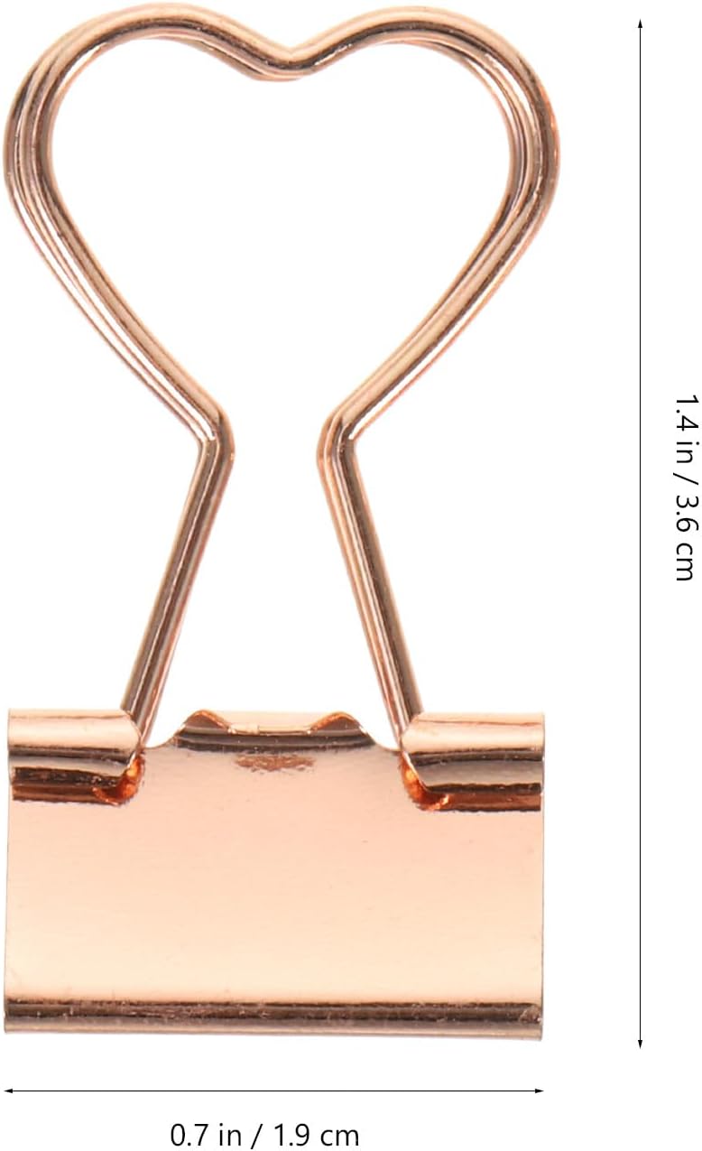 10pcs Rose Gold Medium Metal Binder Clips Paper Clips for Office File Organization and Study Materials - Image 2