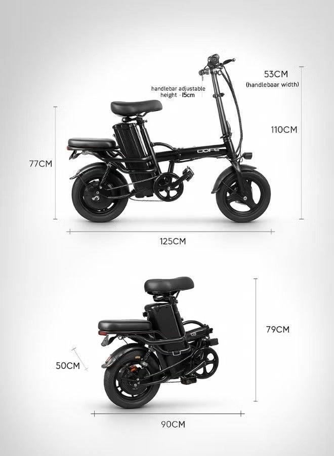 Electric bicycle | Electric bicycle for adults | Electric scooter for adults | 14-inch tires | 48V 15,000 mAh battery | Bluetooth - Image 1