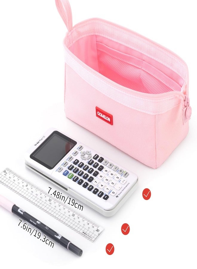 CICIMELON Pencil Case Large Capacity Pen Pouch Multifunctional Pencil Bag for School Students Teen Girls Office Women Adult (Light Pink) - Image 5