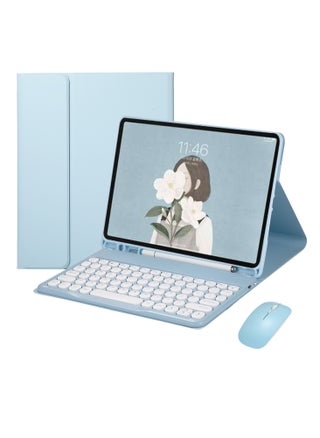 Arabic and English keyboard case with mouse for Samsung Tab A9+plus 11-inch SM-X210/X216/X218 , touchpad keyboard case with retro round keys and mouse, cute colorful keyboard with built-in touchpad. - pzsku/ZEF802BB7D574F396B8CFZ/45/1743577814/b413c768-4b9d-4a86-abbf-70547541b7b9