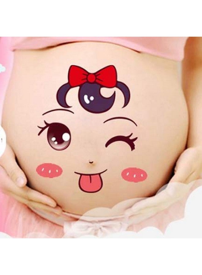 Nana Alinila 12 Sheets Face Pregnant Belly Bump Belly Casting Kit Pregnancy Gifts For Pregnant Women Facial Expressions Pregnancy Baby Bump Belly Stickers Maternity Week Stickers - Image 3