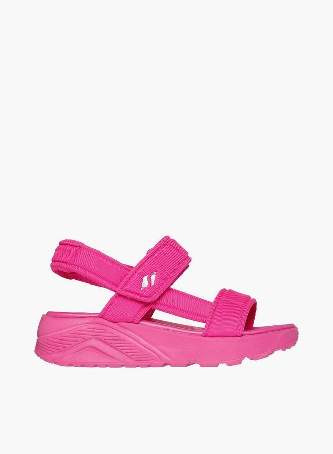 SKECHERS صنادل فلات بنات أونو لايت مع إغلاق هوك وحلقة - Image 3