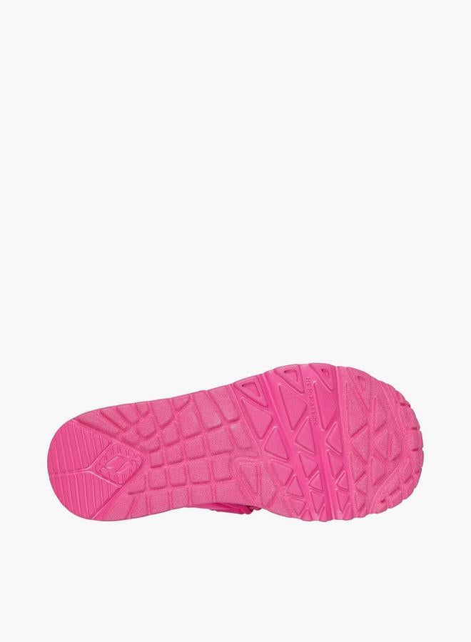 SKECHERS صنادل فلات بنات أونو لايت مع إغلاق هوك وحلقة - Image 5