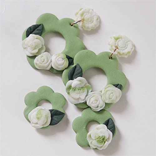 meeeyya Flower Polymer Clay Molds, 2Pcs Polymer Clay Molds for Jewelry Making, Daisy Sunflower Rose Miniature Silicone Molds (13Flowers) - Image 5