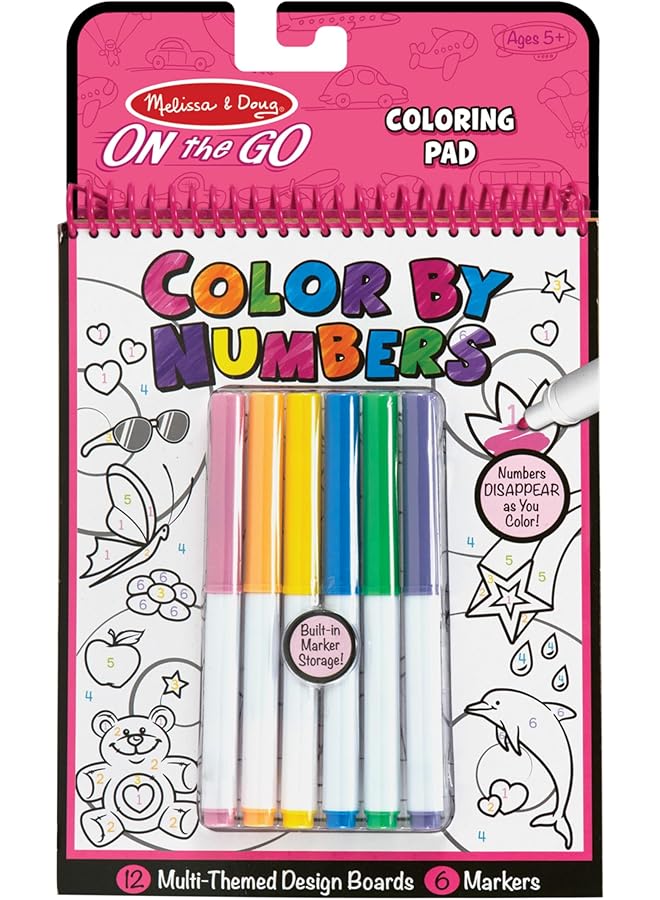 Melissa & Doug On The Go Color Numbers Kids' Design Board Unicorns Ballet Kittens And More - Image 1