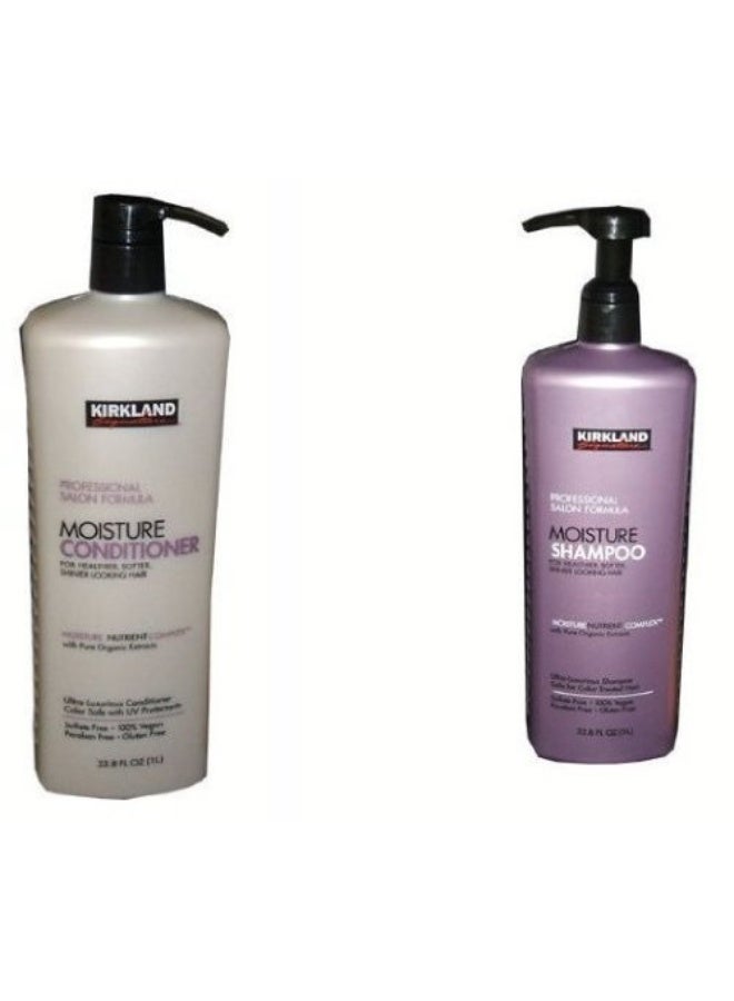 Kirkland Kirkland Signature Professional Salon Formula Moisture Shampoo or Conditioner (33.8 Oz Each) (shampoo & Conditioner Set) By 1count