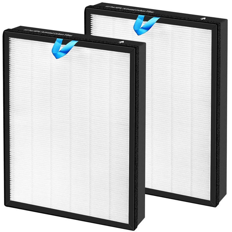APPLIANCEMATES Vital 100S Replacement Filter for LEVOIT Smart WiFi Vital 100S Air Purifier 3in1 True HEPA and HighEfficiency Activated Carbon Filters Part Vital 100SRF 2 Packs White