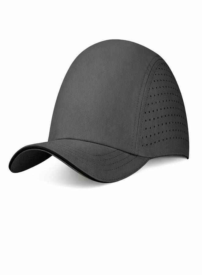Ztl M/L/XL/XXL Breathable Mesh Cycling Running Hat for Men Women,Lightweight Quick Dry Sports Cap w/Reflective Brim for Big Head Dark Gray - Image 1