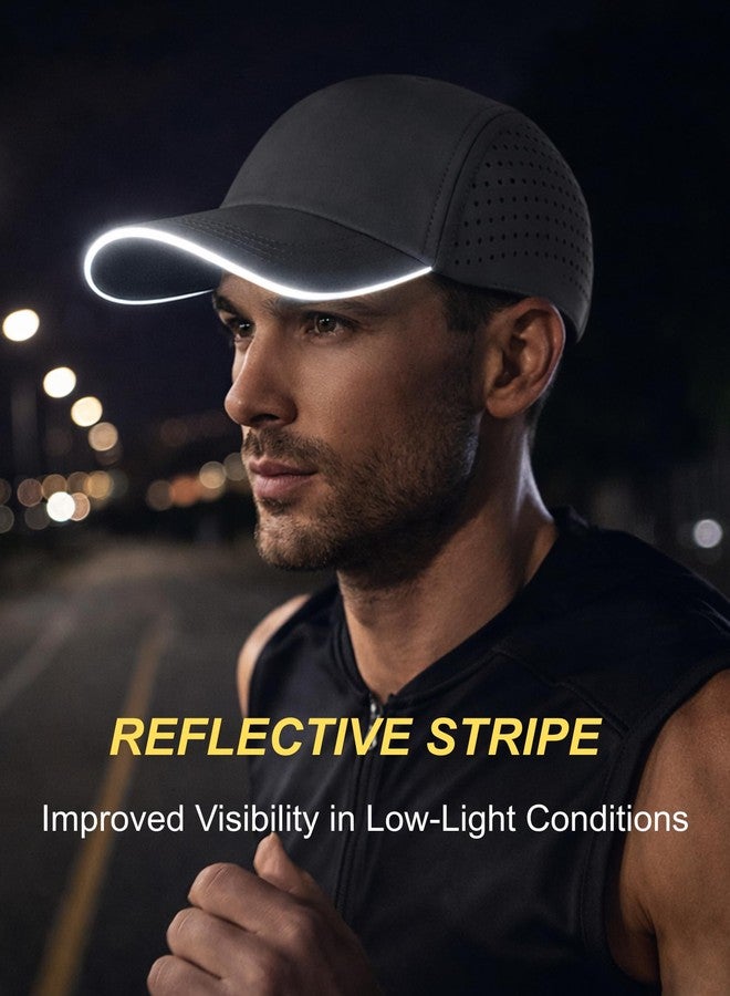 Ztl M/L/XL/XXL Breathable Mesh Cycling Running Hat for Men Women,Lightweight Quick Dry Sports Cap w/Reflective Brim for Big Head Dark Gray - Image 5
