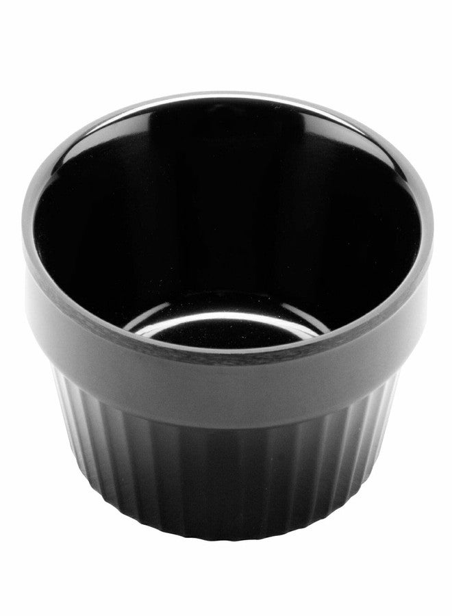 Get G.E.T. R-4-BK 4 oz. Melamine Sauce Cup, Break Resistant, Melamine, Black (Pack of 12) - Image 1