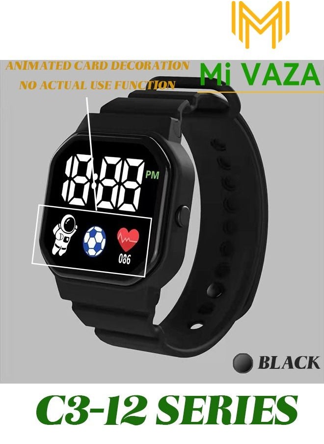 Mi VAZA New C3-12 LED Display Activity Fitness Tracker-Digital Electronic-3 ATM Water Resistant Watch-Outdoor Waterproof Watch For Kids  - Image 2