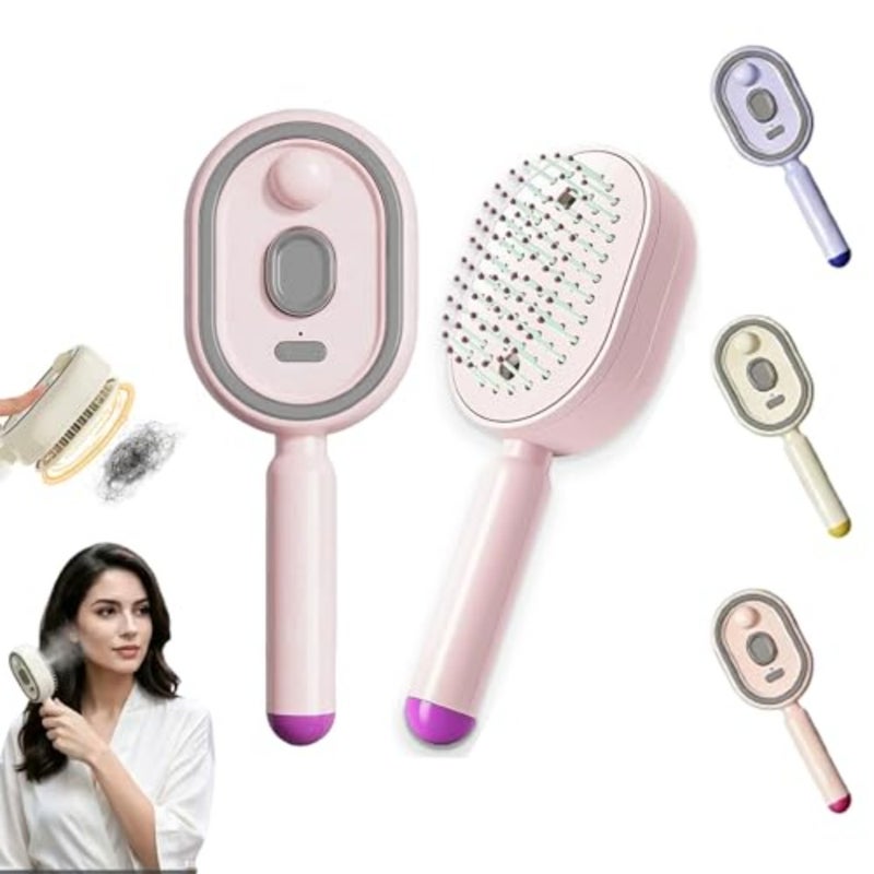 Electric Spray Air Cushion Massage Comb, Fine Mist Hair Brush for Wet and Dry Hair, Scalp Massager Detangling Brush, Frizz Control, Smooth Styling and Daily Hair Care - Image 1