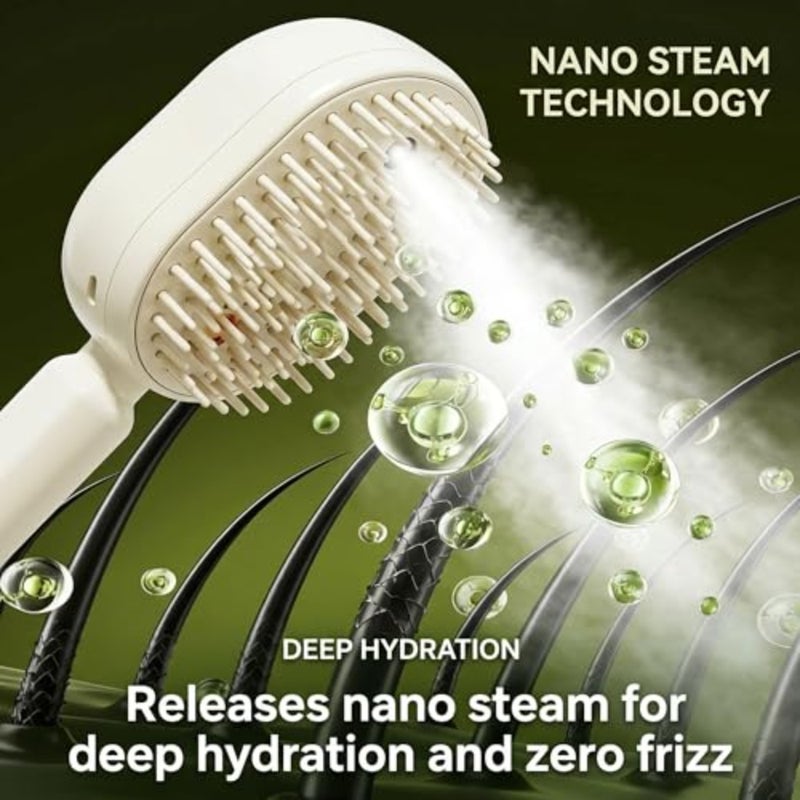 Electric Spray Air Cushion Massage Comb, Fine Mist Hair Brush for Wet and Dry Hair, Scalp Massager Detangling Brush, Frizz Control, Smooth Styling and Daily Hair Care - Image 3