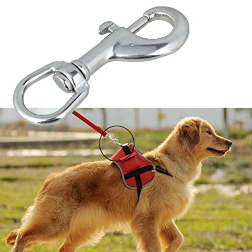 VUFVOID 4PCS Stainless Steel Swivel Eye Snap Hook, 316 Marine Grade Sliver Stainless Steel One Ended Bolt Snap Buckles for Water Bucket，Dog Leash，Pet Feed Bucket，Pet Hammock (90mm) - Image 3