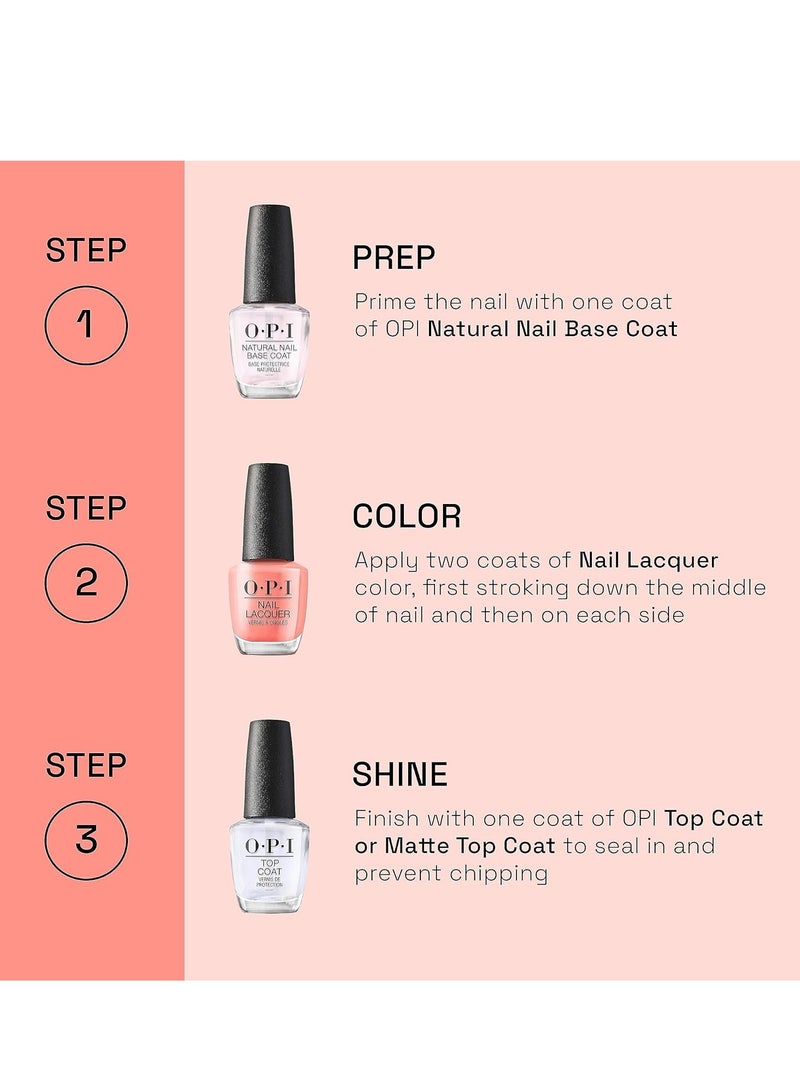 أو بي آي O.P.I طلاء أظافر 15 مل طلاء أظافر يدوم طويلاً ومقاوم للتشقق - Image 4