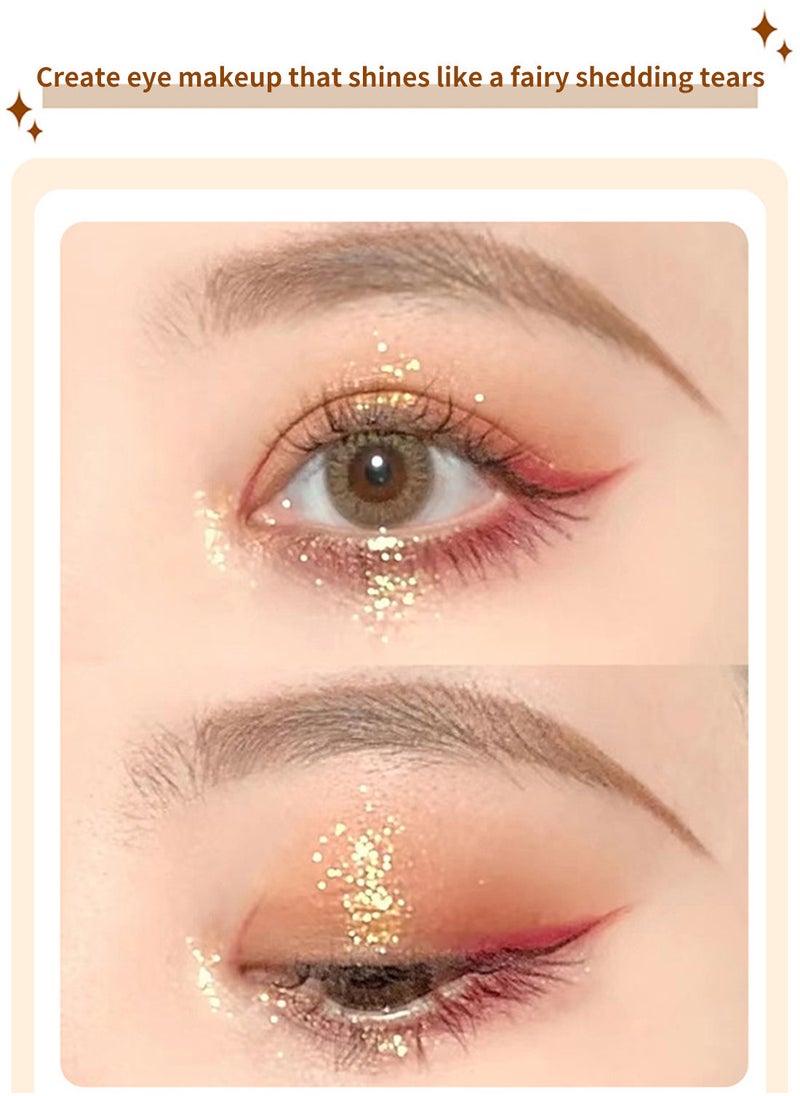 HANRU - Eyeshadow Stick Double End Metallic Shimmer Highlighting Soft Pigmented Shiny Waterproof Longlasting Eye Shadow Pencil for Women 1Pcs - Image 1