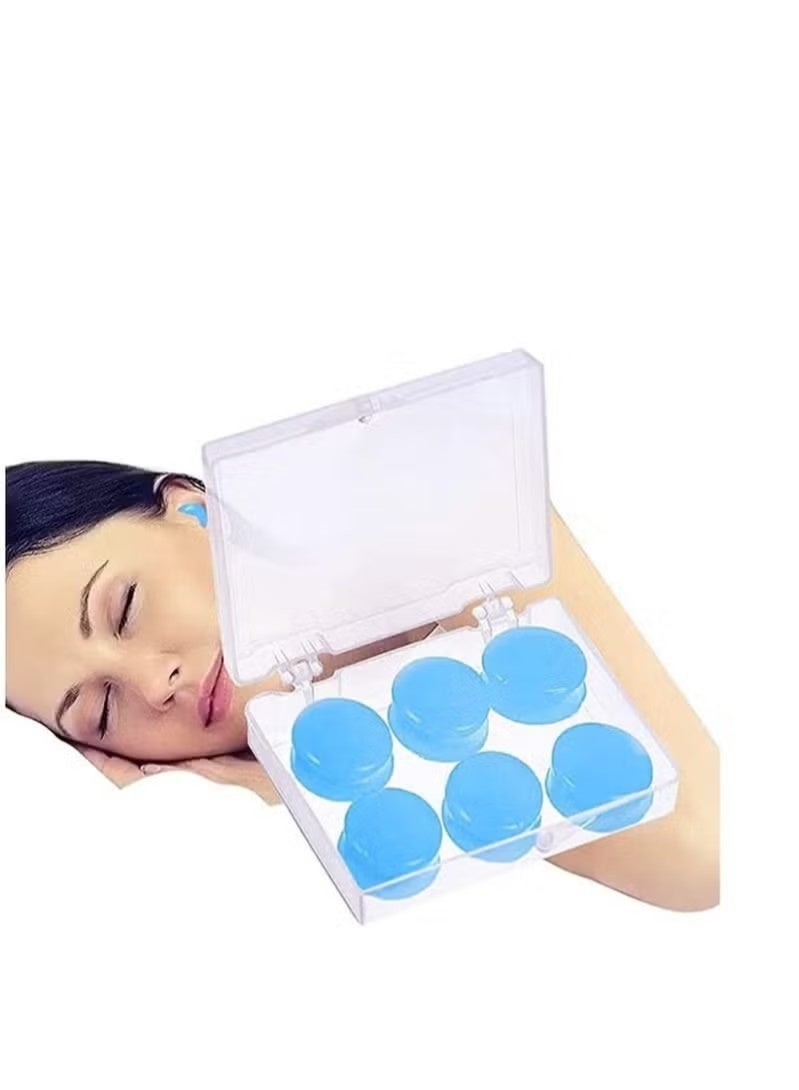 RATSAW Sleep Earplugs, Silicone Earplugs, Sleep Earplugs with High Decibel Noise Protection Waterproof Earplugs for Sleep Learning Swimming and Cancelling Noise - Image 1